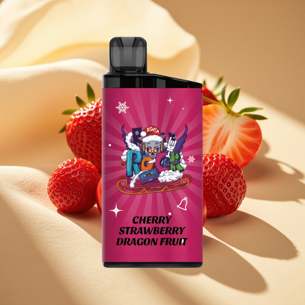 IGET Bar 3500 Puffs Disposable Vape Cherry Strawberry Dragon Fruit 1400mAh 1.2Ohm Mesh