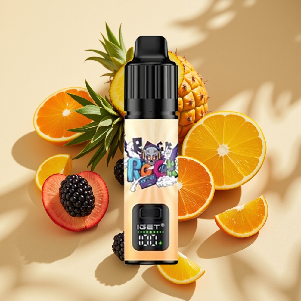 IGET BAR PLUS S3 POD 10000 Puffs 950mAh 18ml 5% Blackberry Pineapple Orange
