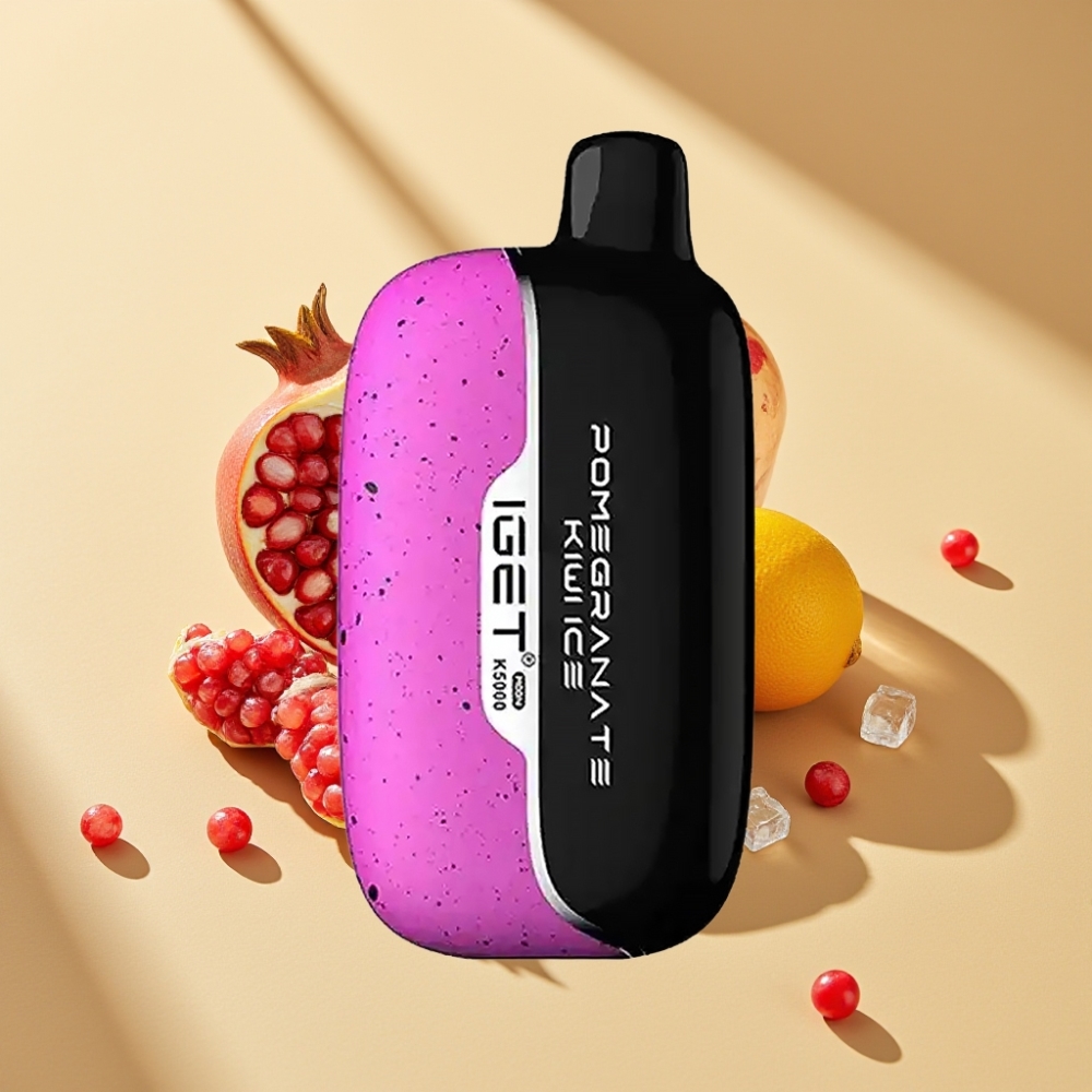 IGET Moon K5000 5000 Puffs Mesh Coil 1.35 Ohm Pomegranate Kiwi Ice Disposable Vape