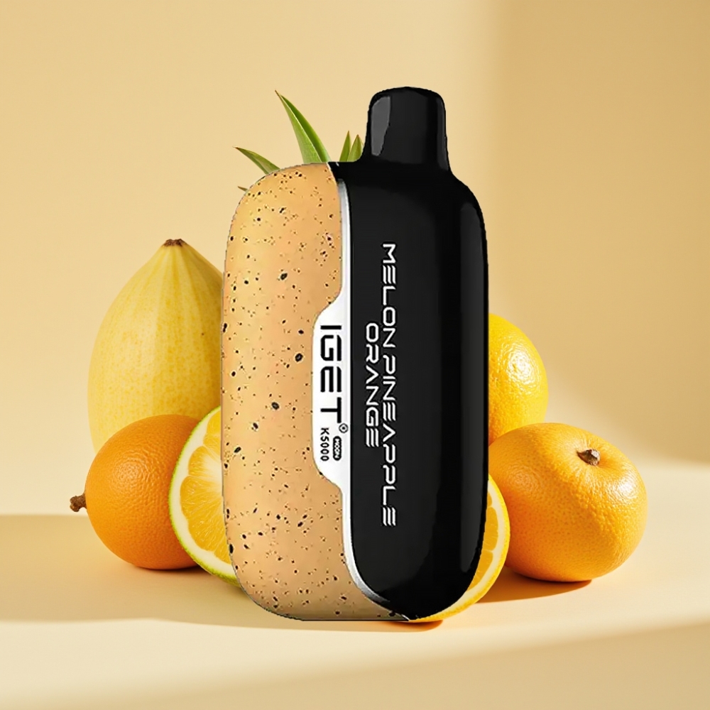 IGET Moon K5000 Puffs 81.5g Mesh 1.35 Ohm PC Melon Pineapple Orange Disposable Vape