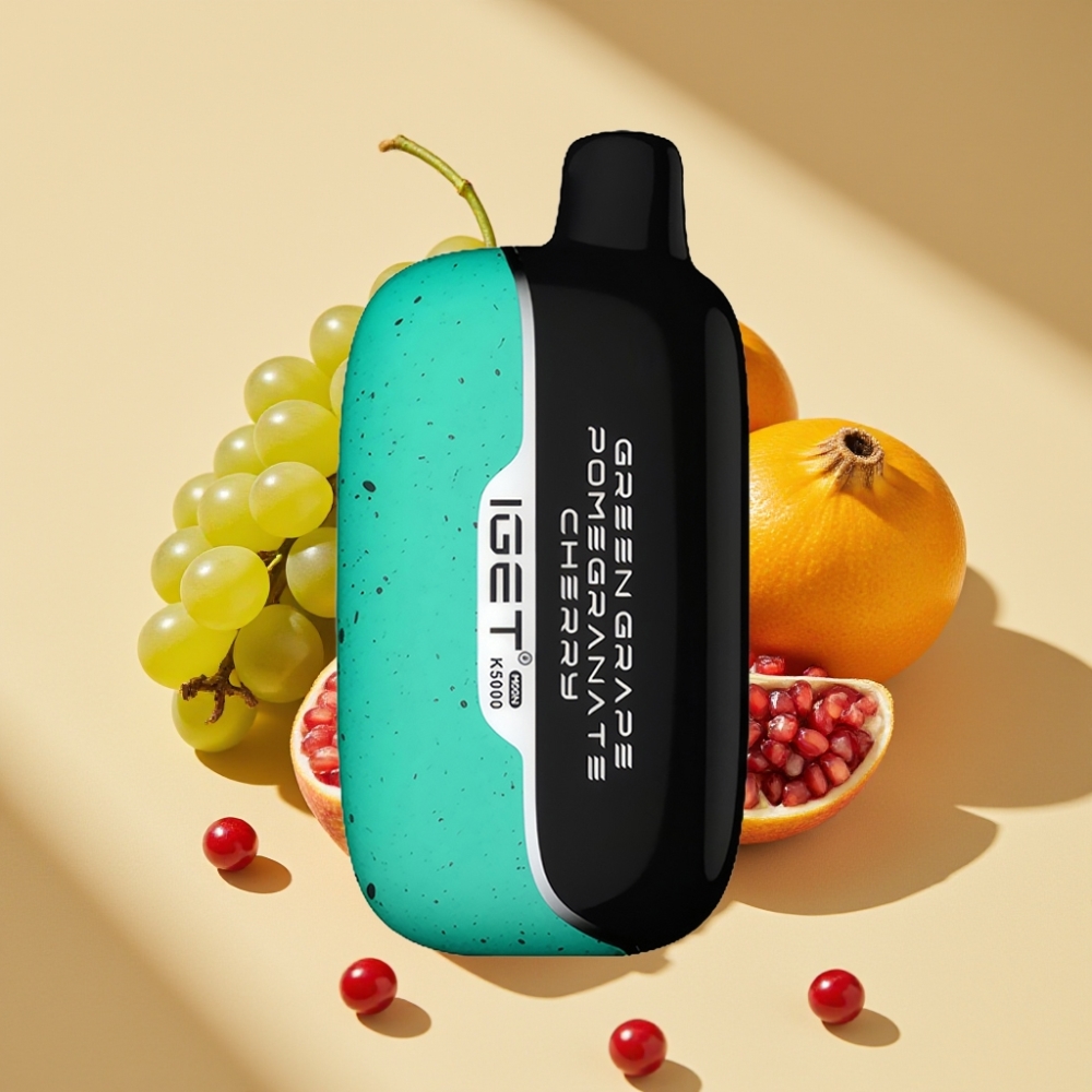 IGET Moon K5000 Puffs 81.5g PC Mesh 1.35 Ohm Green Grape Pomegranate Cherry