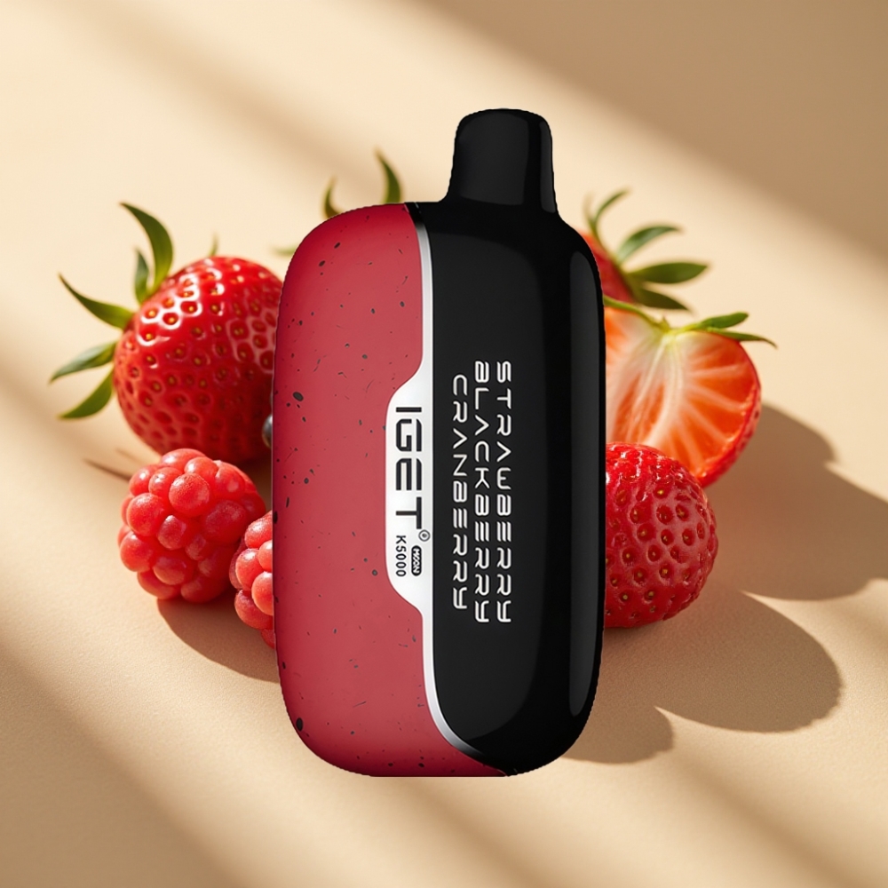IGET Moon K5000 Puffs 81.5g PC Mesh 1.35 Ohm Strawberry Blackberry Cranberry