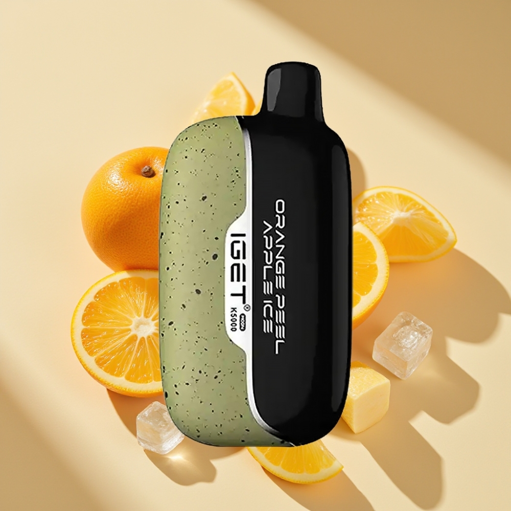 IGET Moon K5000 Puffs 81.5g PC Mesh 1.35Ω Orange Peel Apple Ice Disposable Vape
