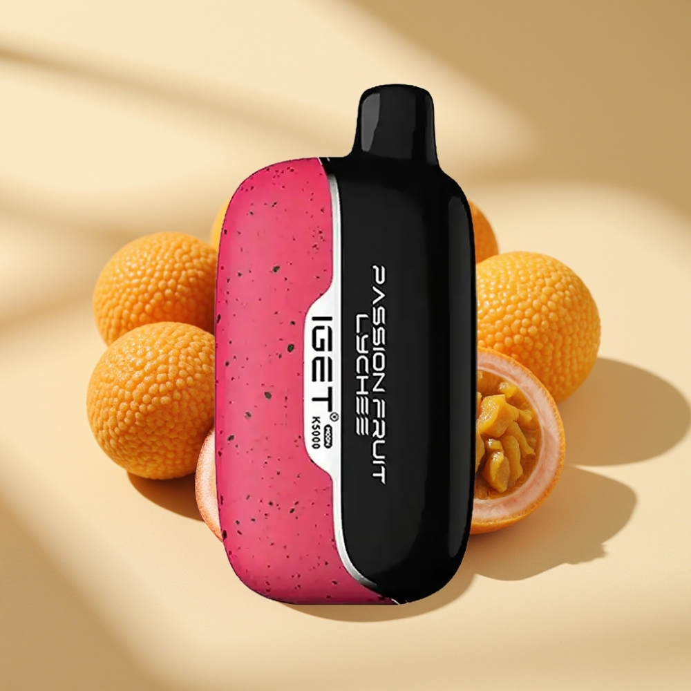 IGET Moon K5000 Puffs 81.5g PC Mesh Coil Passion Fruit Lychee Disposable Vape