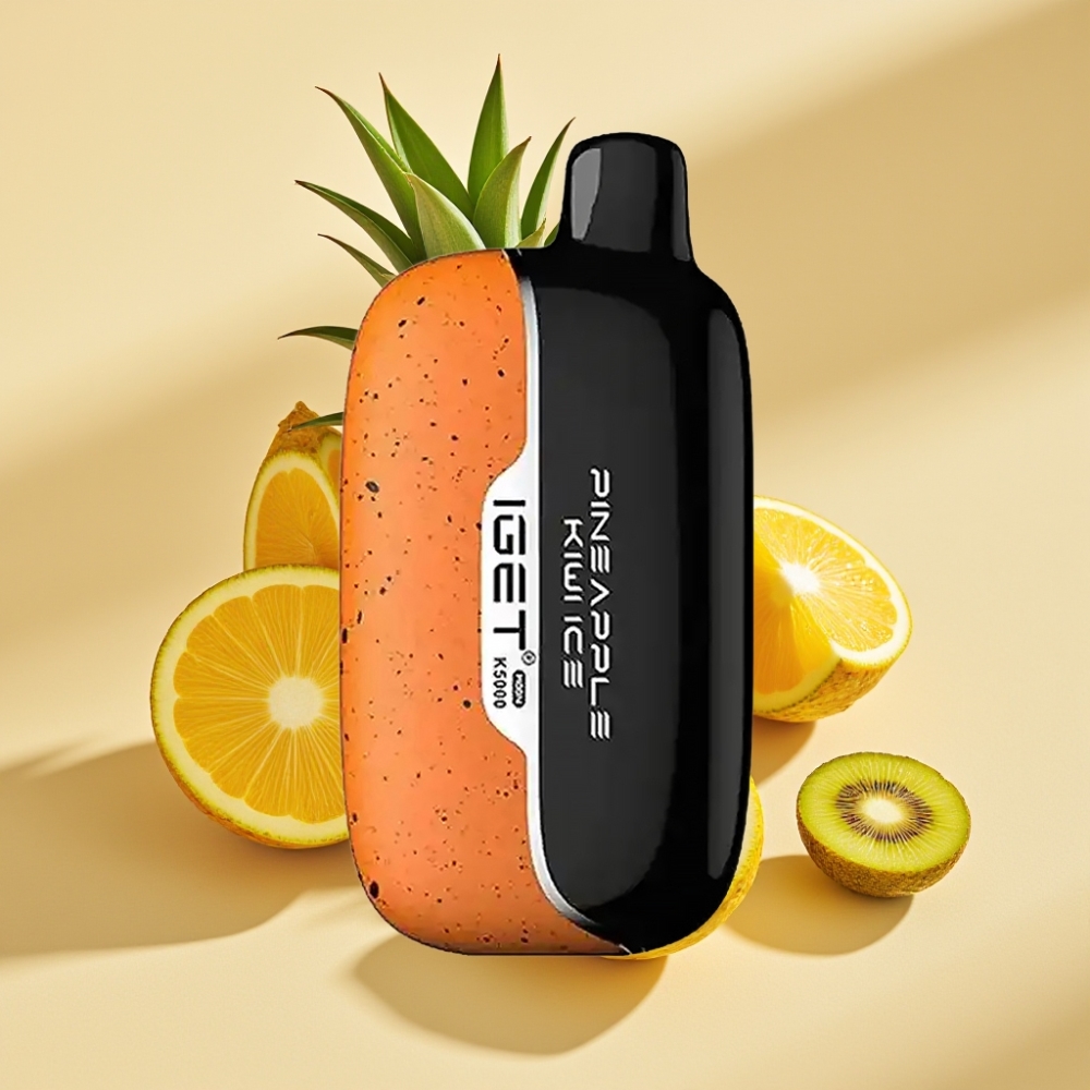 IGET Moon K5000 Puffs 81.5g Pineapple Kiwi Ice Disposable Vape PC Mesh 1.35 Ohm