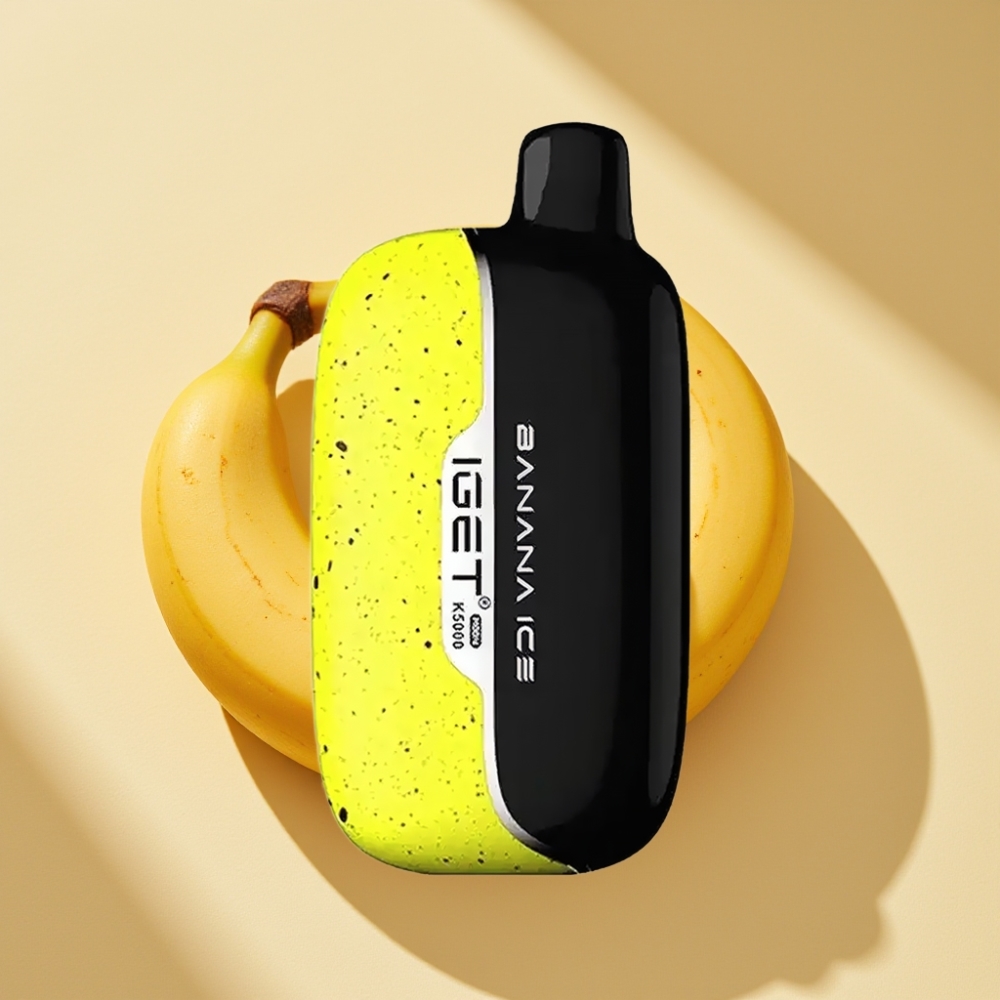 IGET Moon K5000 Puffs Disposable Vape Banana Ice 81.5g PC 1.35 Ohm Mesh Coil