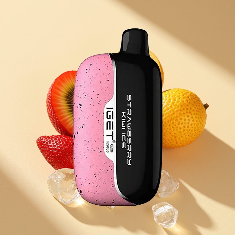 IGET Moon K5000 Puffs Disposable Vape Strawberry Kiwi Ice 81.5g PC Mesh Coil 1.35Ω
