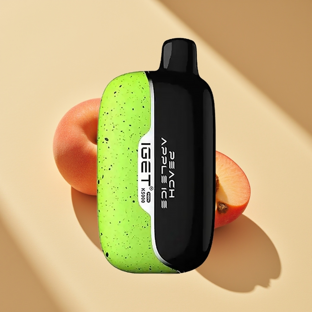 IGET Moon K5000 Puffs Peach Apple Disposable Vape PC Mesh Coil 1.35 Ohm