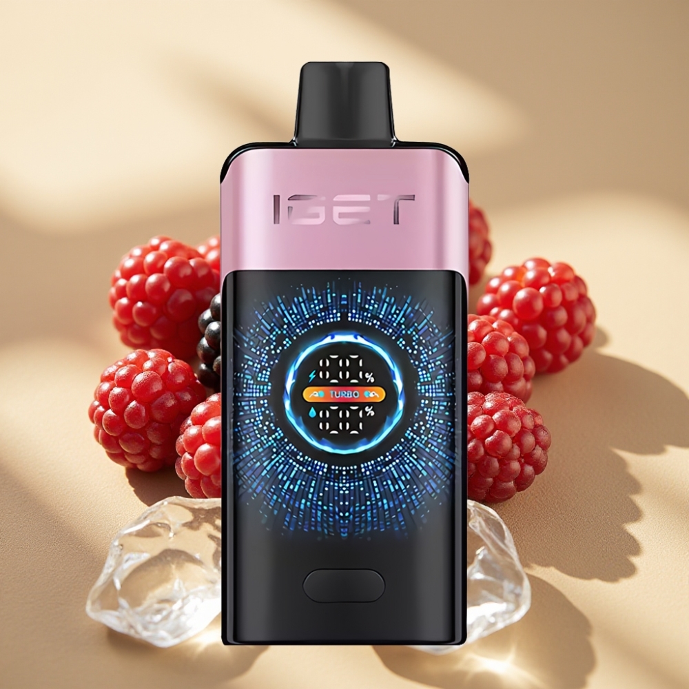 IGET ONE 12000 Puffs Disposable Vape Blackberry Ice 2700mAh Dual Mesh 0.6ohm