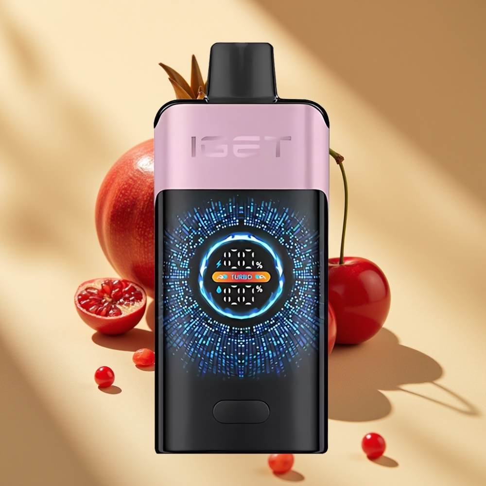 IGET ONE 12000 Puffs Disposable Vape Cherry Pomegranate 2700mAh 0.6ohm Dual Mesh