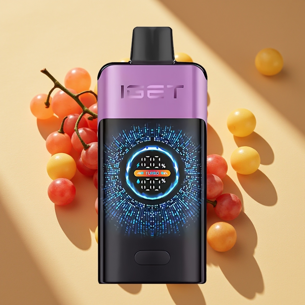 IGET ONE 12000 Puffs Disposable Vape Chupa Chups Grape 2700mAh 0.6ohm Dual Mesh