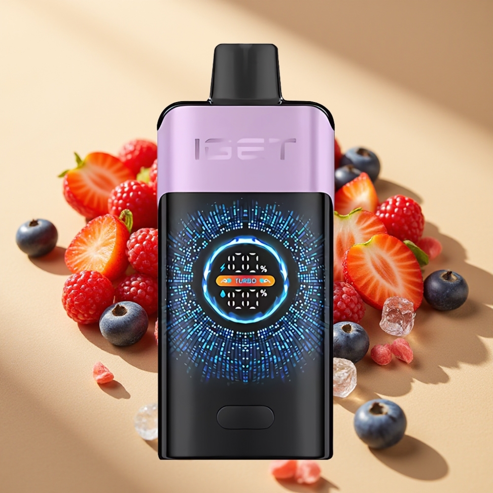 IGET ONE 12000 Puffs Disposable Vape Mixed Berries Ice Turbo Mode 9000 Puffs 2700mAh