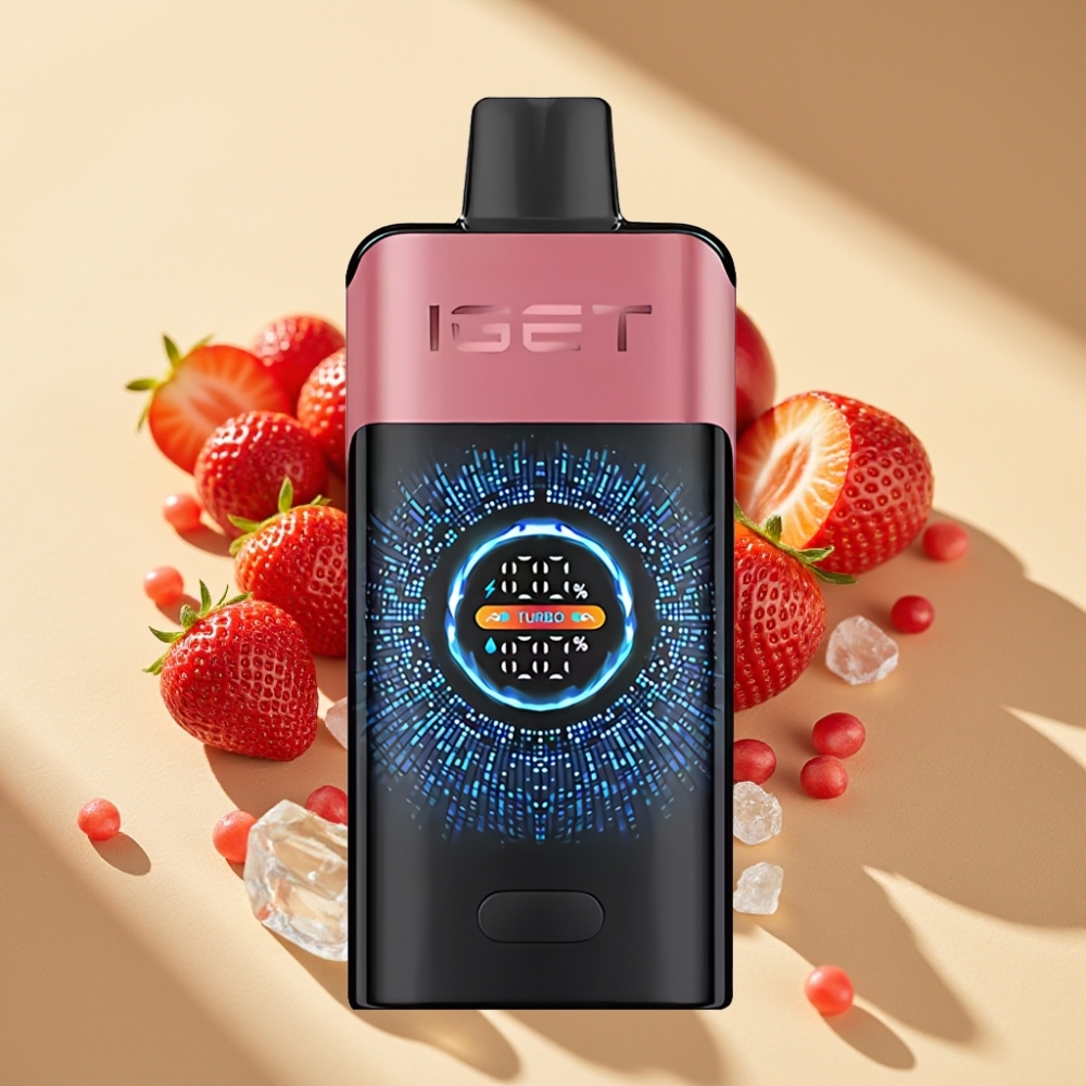 IGET ONE 12000 Puffs Disposable Vape Strawberry Pomegranate Ice 2700mAh 0.6ohm Dual Mesh