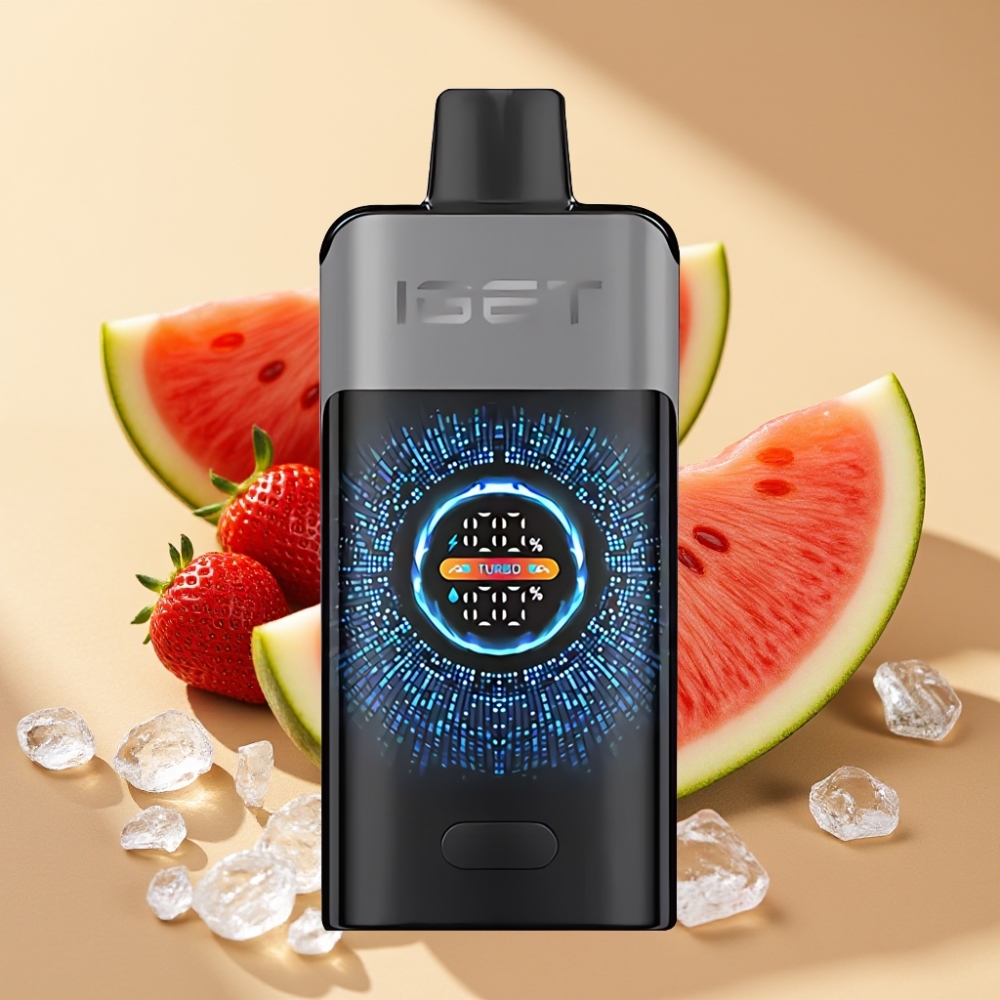 IGET ONE 12000 Puffs Disposable Vape Strawberry Watermelon Ice 2700mAh 0.6ohm Dual Mesh